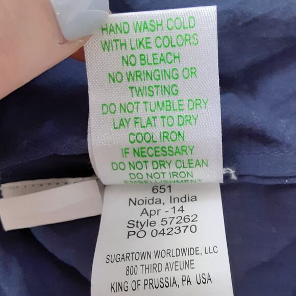 Lilly Pulitzer Sarasota Tunic Top Navy Blue Beaded Soutache Embroidered Womens S - Picture 10 of 14